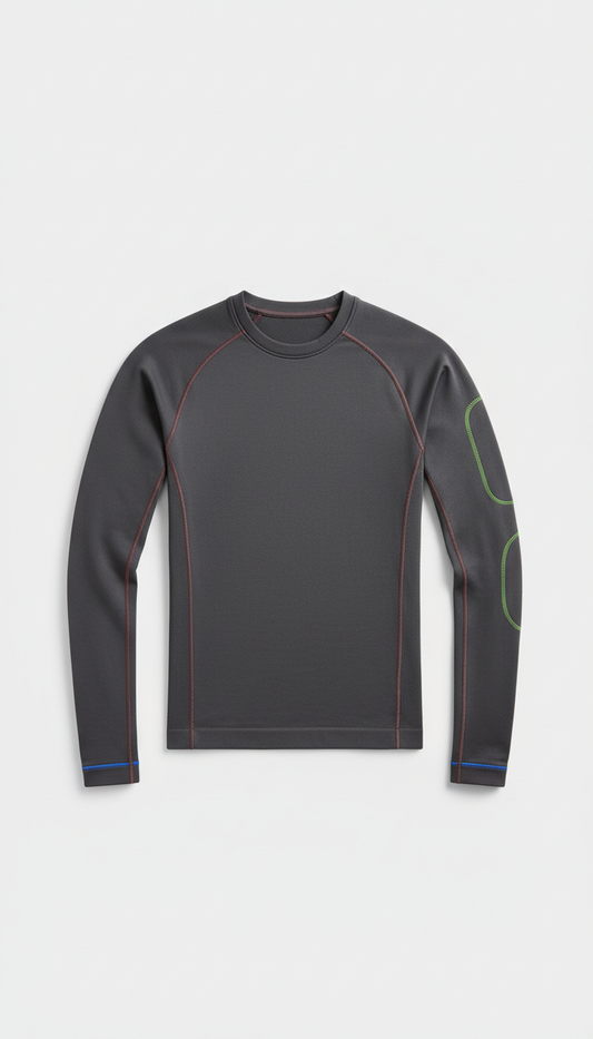 Seamless Long-Sleeve Tee in Urban Graphite